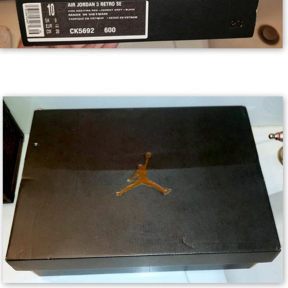 MENS NIKE AIR JORDAN 3 RETRO- AUTHENTICATED/VERIFIED BY GOAT main image 10